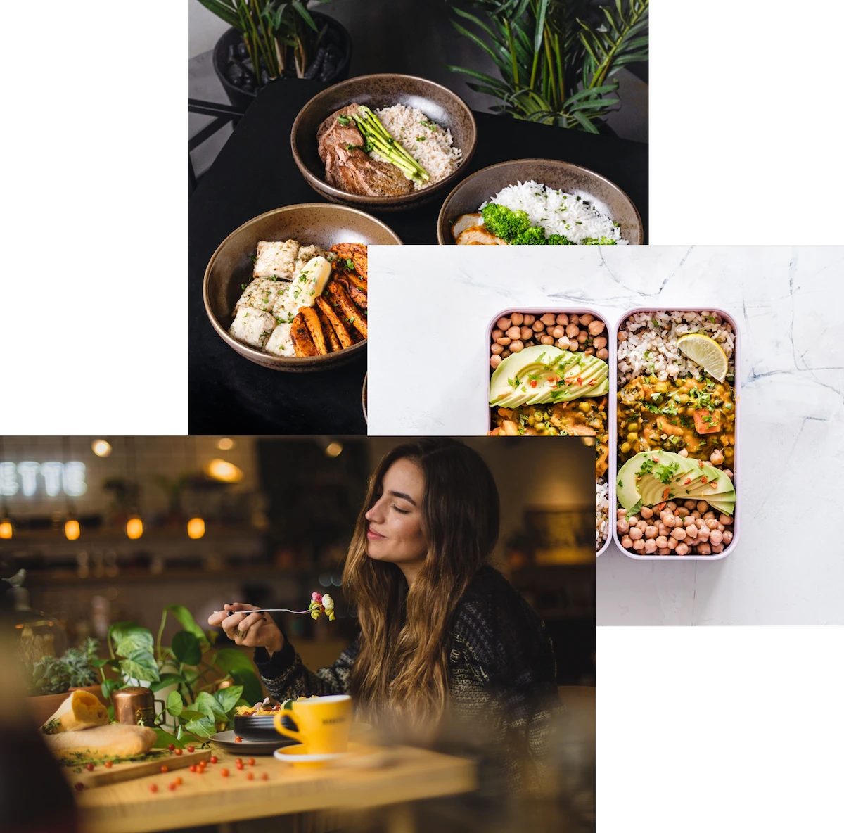 Woman ejoing food