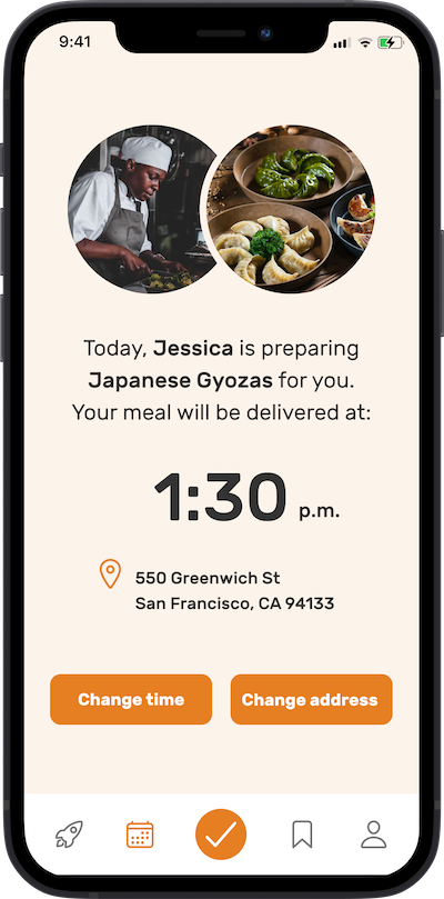 iPhone app delivery scereen